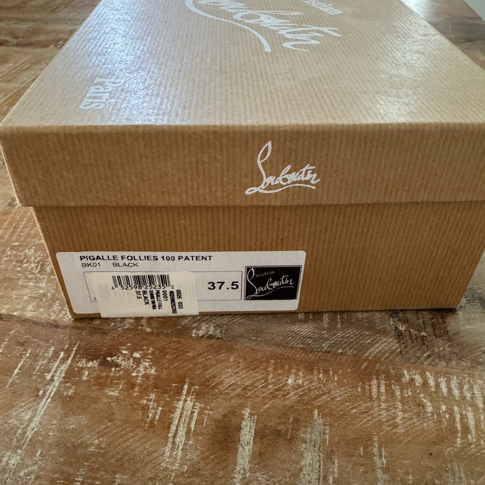 Christian Louboutin Black Pigalle Follies 100 Patent Heels